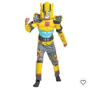 Kids' Transformers Bumblebee Muscle Chest Jumpsuit with Mask KIDS Size 4-6